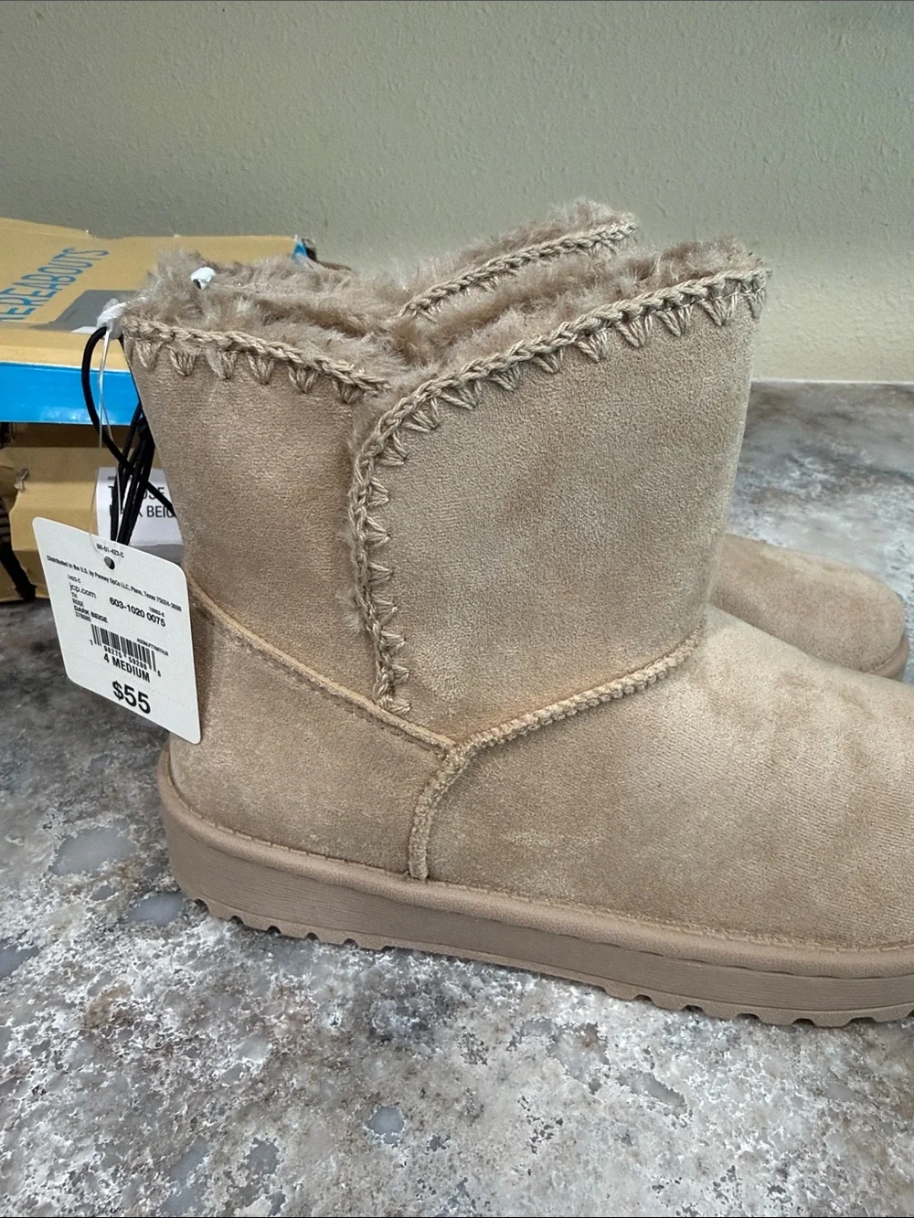 Classic Kids Fur-Trimmed Tan Winter Boots